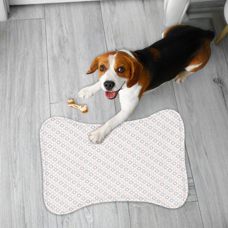Tapis d'alimentation bleu et bleu en forme d'os 1 pièce