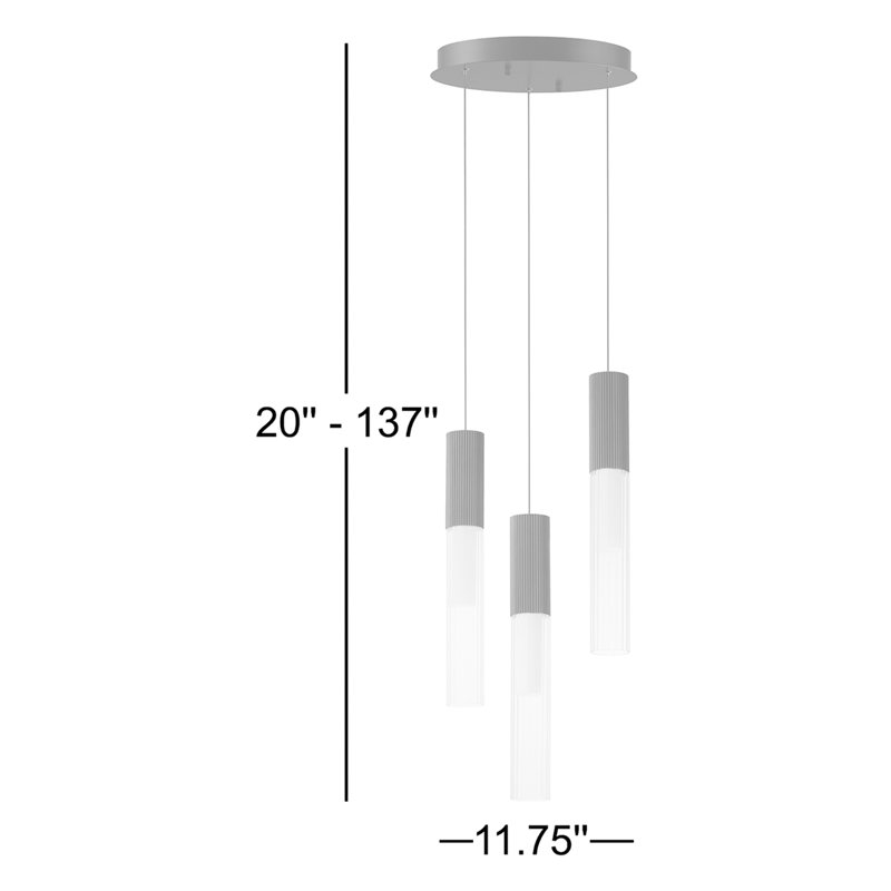 Colbie 3 - Light Black LED Cluster Pendant