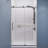 Madam Series 48 In. By 76 In. Frameless Sliding Shower Door In Gunmetal With Clear Tempered Glass And Tsunami Guard-106264262