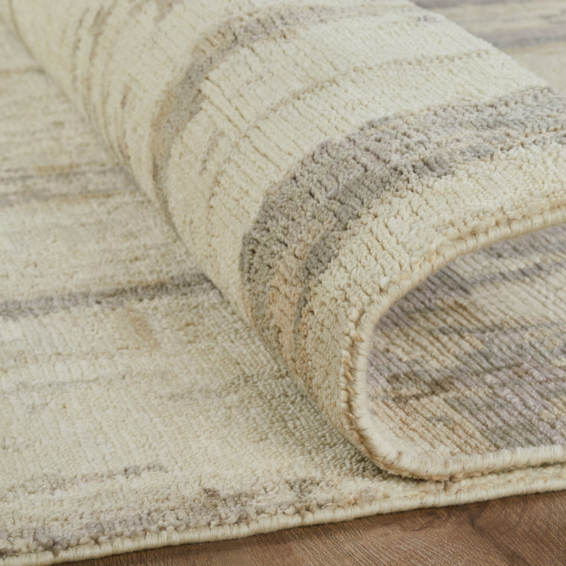 Tempo Gridline Mirage Hand-Knotted Wool Area Rug, Rectangle 2' x 3'