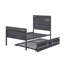 Lit plateforme double Gunmetal