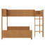 Lit superposé en bois classique avec tablette de rangement, échelle-1796647394