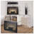Electric Fireplace Insert with Multicolored Flames and Adjustable Brightness for Year-Round Use