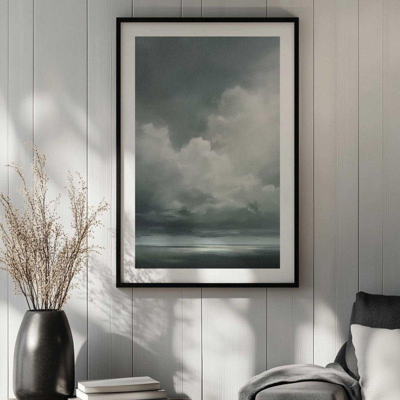 Sombre Skydance II, Single Picture Frame Weathered Zinc, 15.25" H x 12.25" W