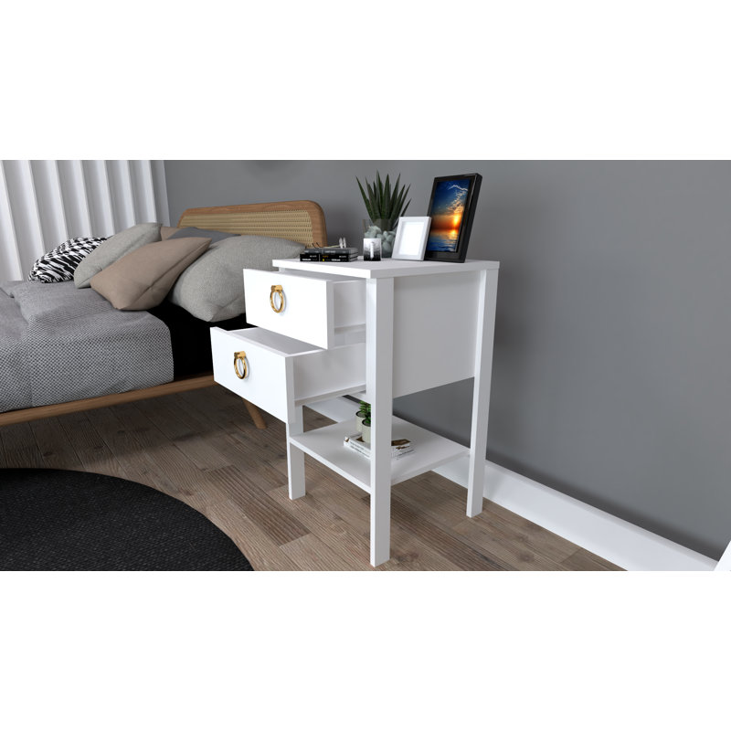Tichenor 44cm W Particle Board / Chipboard Bedside Table