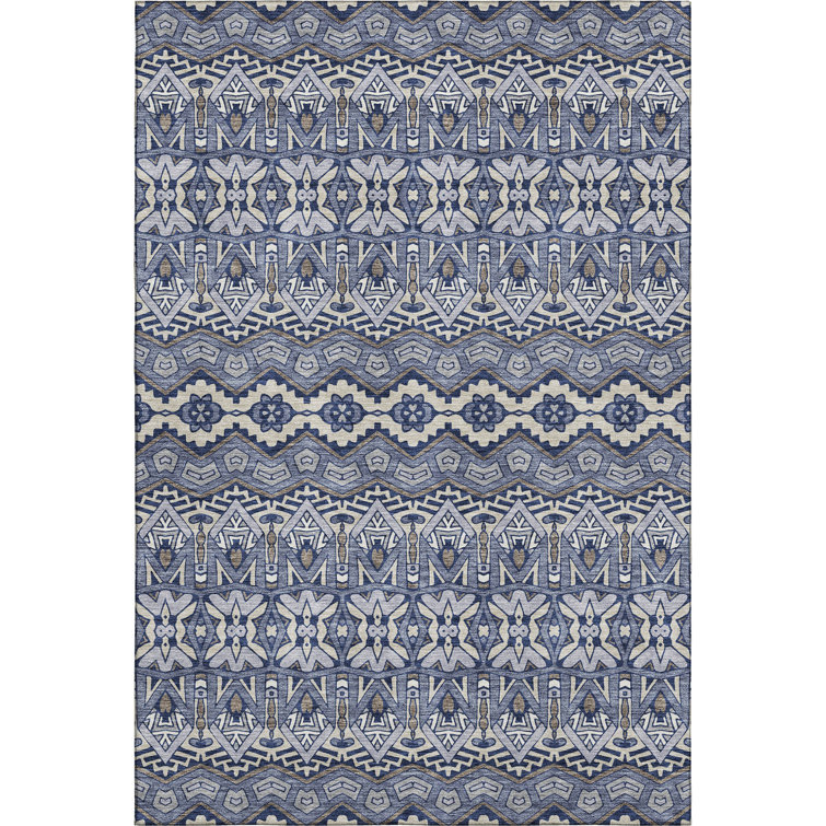 Premium Machine Washable Prisco Denim Rug