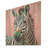 Pink And Green Boho Zebra I - Zebra Animal On Wood Print-1350228032