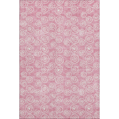Premium Machine Washable Prisco Pink Rug