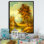 «Little River in the Blooming Forest III», peinture sur toile encadrée