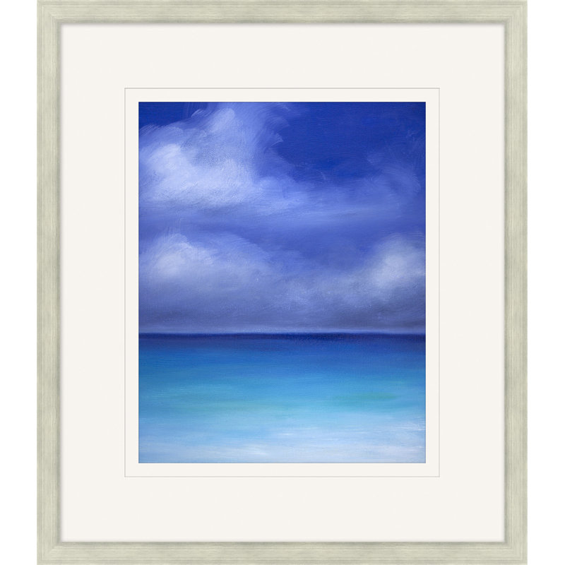 Tranquil Sea 1 - Peinture encadrée sur papier