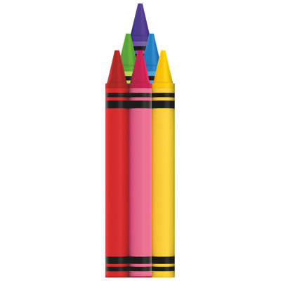 Crayons for Coloring Prop Art Drawing Cardboard Standup