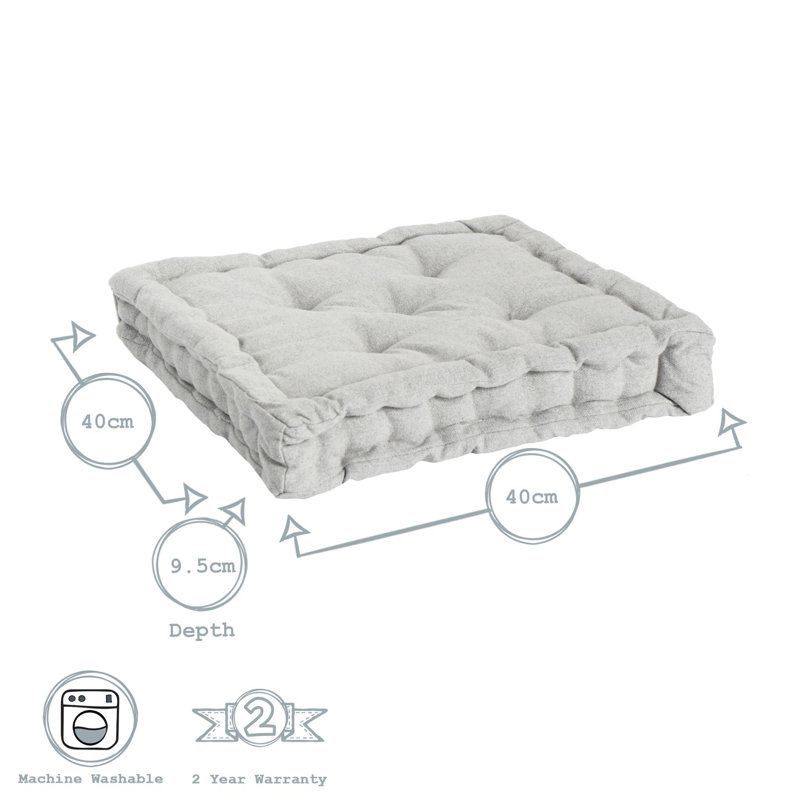 Nicola Spring - French Mattress Seat Cushions - 40cm, Grey