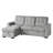 Upholstered 91.5 " L-Shaped Sofa & Chaise-1625988491