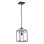 1 - Light Flat Black/Satin Brass Square/Rectangle Pendant