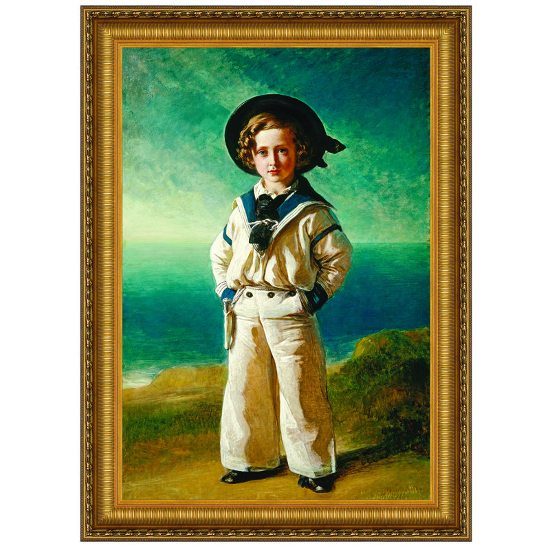 Albert Edward, Prince of Wales, 1846 Framed Print on Canvas, 20" H x 16.25" W x 1.875" D