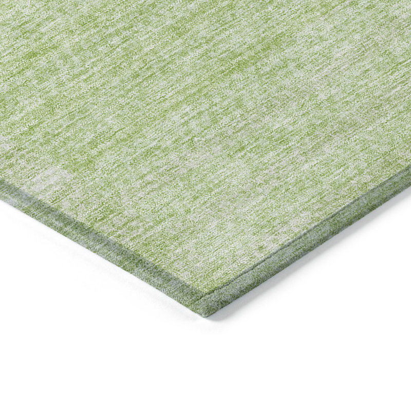 Tapis intérieur / extérieur rayé vert et menthe 3 pi x 5 pi HomeRoots