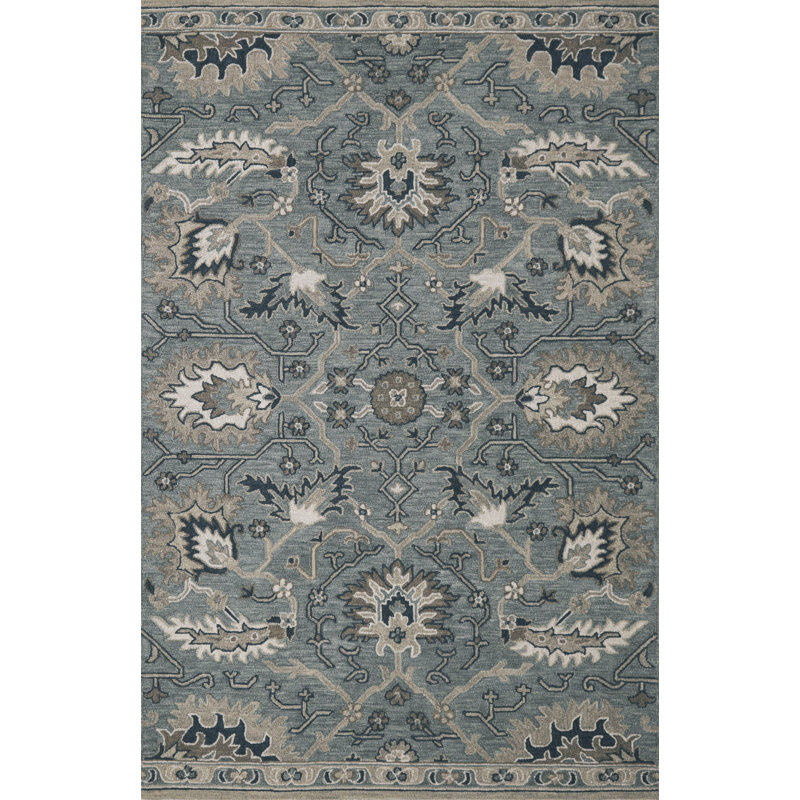 Blair Oriental Hand Hooked Area Rug, Rectangle 5'6" x 8'6"