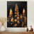 Toile avec cadre flottant noir