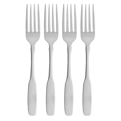Oneida Paul Revere Fine Flatware Dinner Forks, Set of 4 , 18/10 Stainless Steel