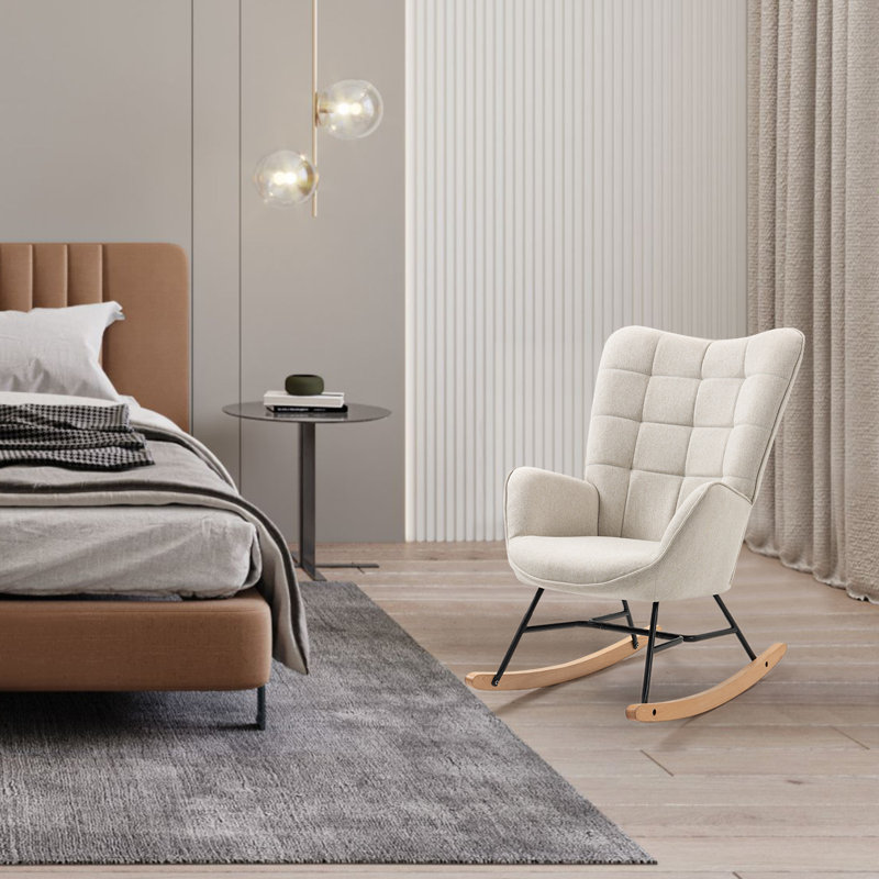Everley Rocking Chair, Beige