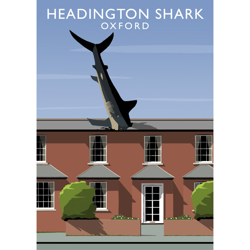 Headington Shark by Richard O'Neil - Print, No Frame, 50 cm H x 40 cm W x 1 cm D