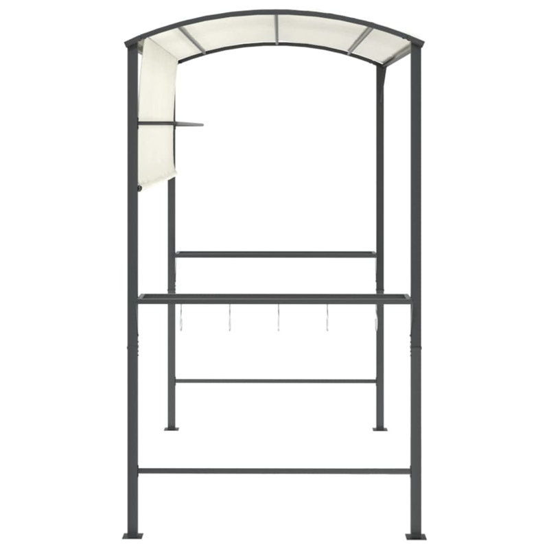 Ameka 2.2m x 1.1m Metal Party Tent, Cream