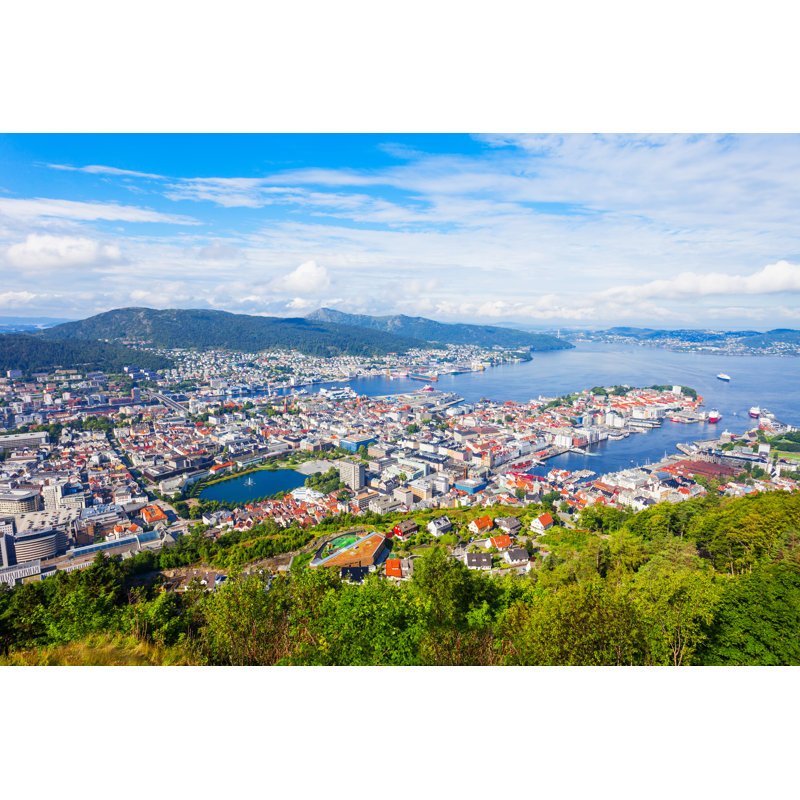 Bergen Aerial View - Wrapped Canvas Print, 51cm H x 76cm W
