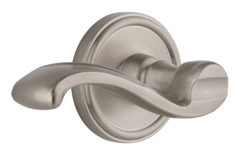 Mannequin simple Grandette Georgetown avec levier Portofino, Nickel satiné, Droitier