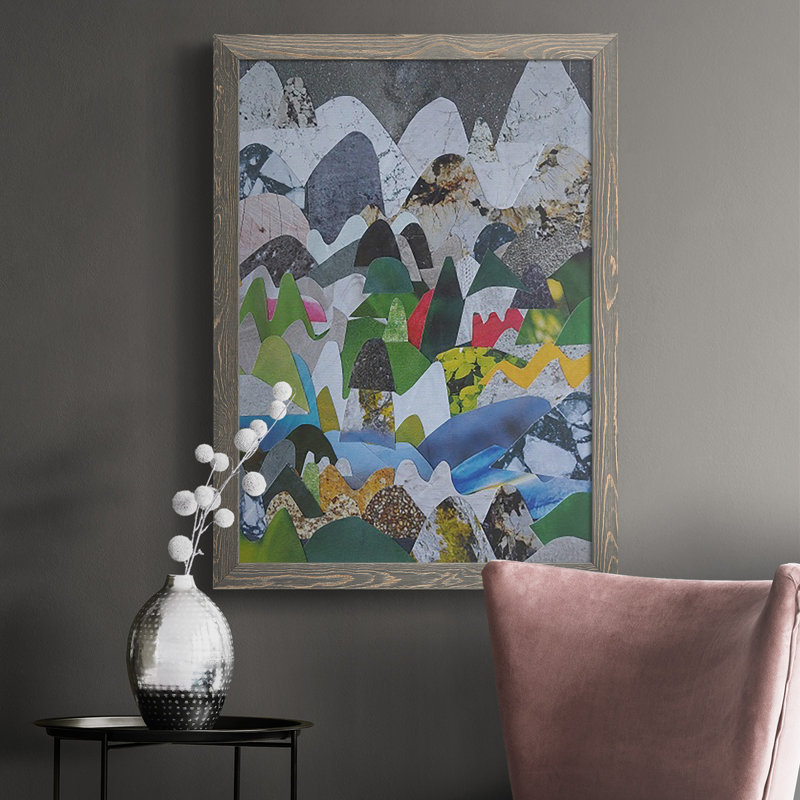 «High Sierras» par Coco Good, reproduction sur toile, H 37,5 po x l 27,5 po x P 1 po, Encadré gris