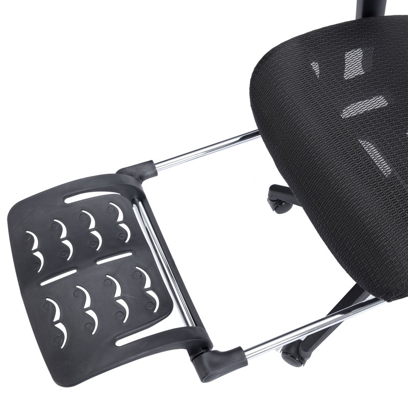 Chaise de bureau en filet avec repose-pieds
