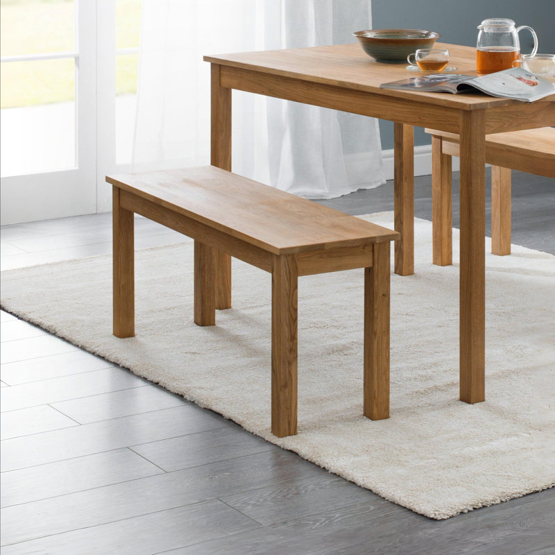 Carmel Solid Wood Bench, Rich Oiled Oak