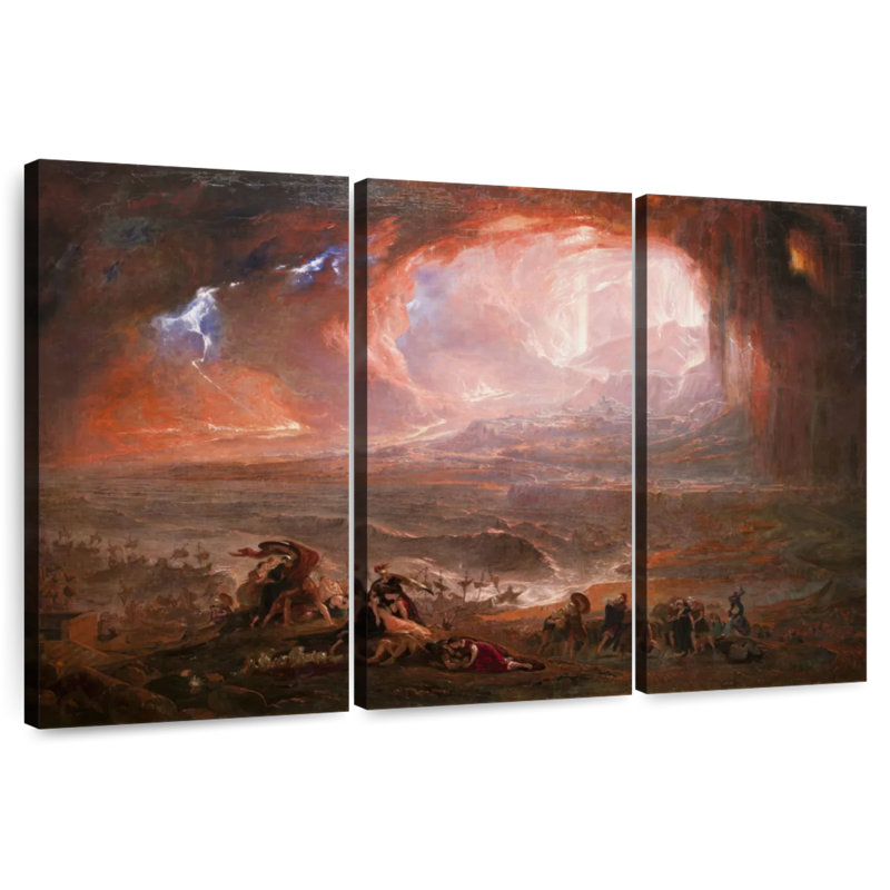Keiri, Destruction de Pompéi et d'Herculanum, H 32 po x l 50 po
