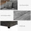 Chaise longue surdimensionnée 79,5 "pour l'intérieur avec 2 accoudoirs de rangement et coussins décoratifs-1424817808