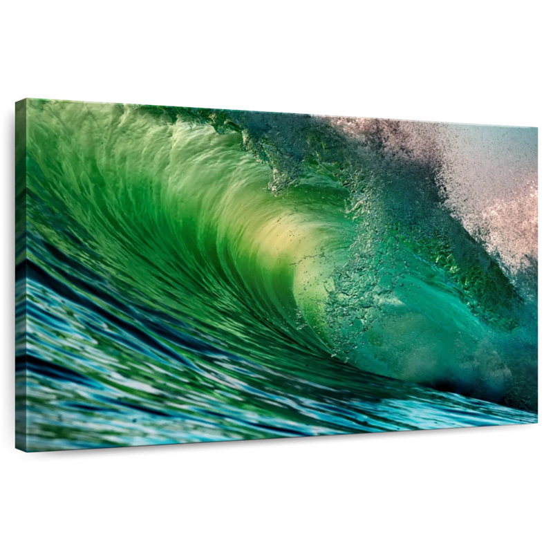 Gillard Green Ocean Wave, 24" H x 36" W