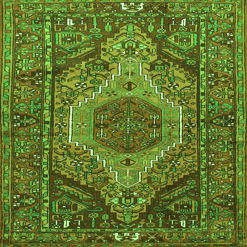 Chenille Oriental Indoor Rug, Square 7'