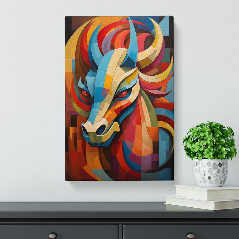 Dragon Cubism - Print, 60cm H x 40cm W x 3cm D