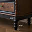 Meuble télé rétro en bois massif noir-145245590