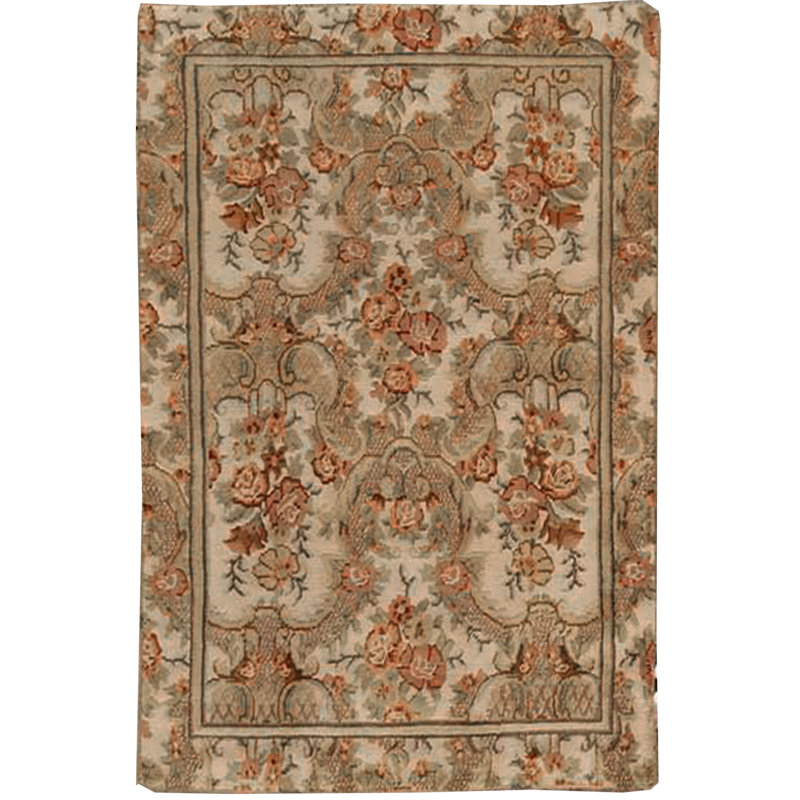 Hand-Knotted High-Quality Beige Area Rug