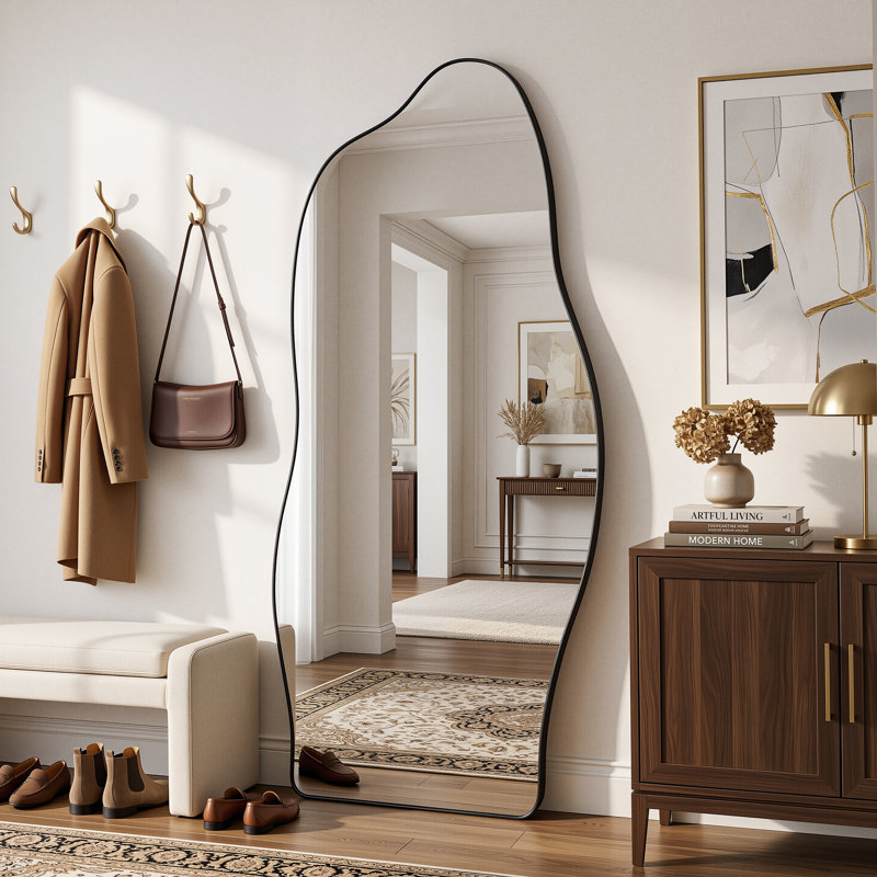 Miroir pleine grandeur Dreamy Cloud, 76 po x 36 po, Noir