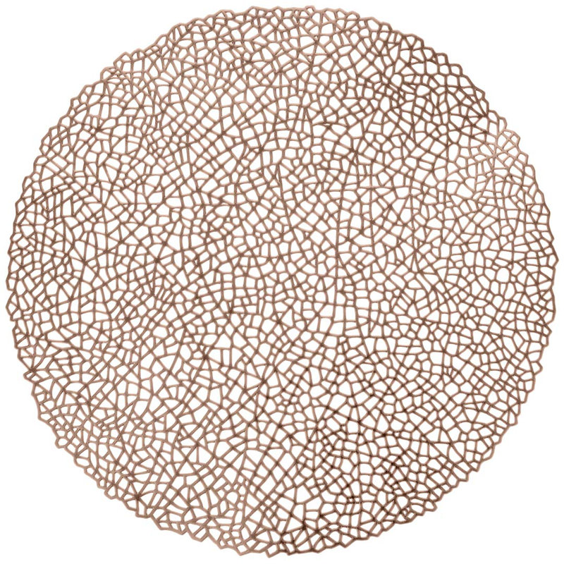 Geometric Round Placemat, Rose Gold