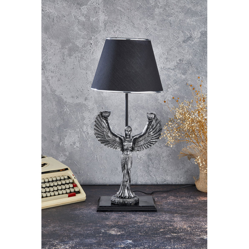 Lampe de table, gris, Noir
