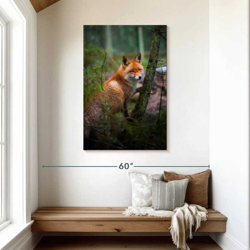 Brampt Wild Forest Fox, 45" H x 30" W