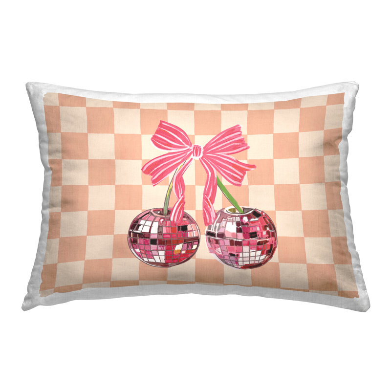 Coussin Victorian, H 14 po x l 20 po, Beige à carreaux 2, Forme rectangulaire