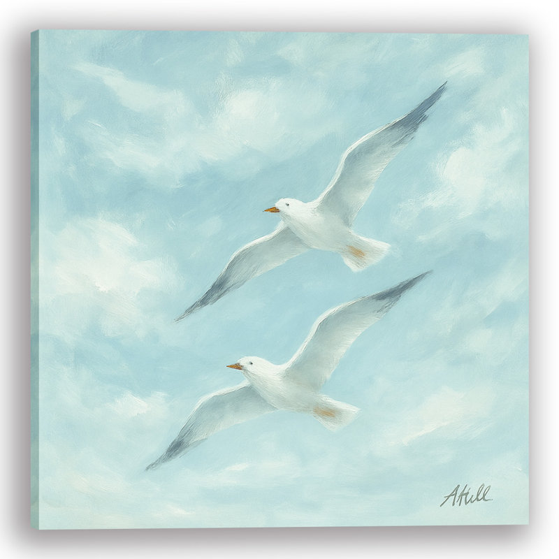 «Soaring Harmony - Coastal Seagulls», art mural