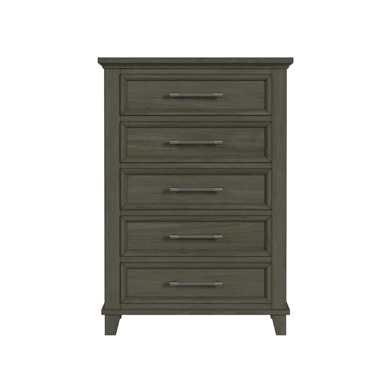 Commode 5 tiroirs Sneed, Gris