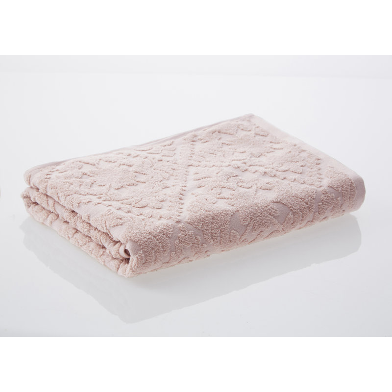 Jacquard Damask Floral Bath Sheet, Blush