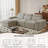 Simple Modular Sofa Down Linen Adjustable Backrest with Storage Space