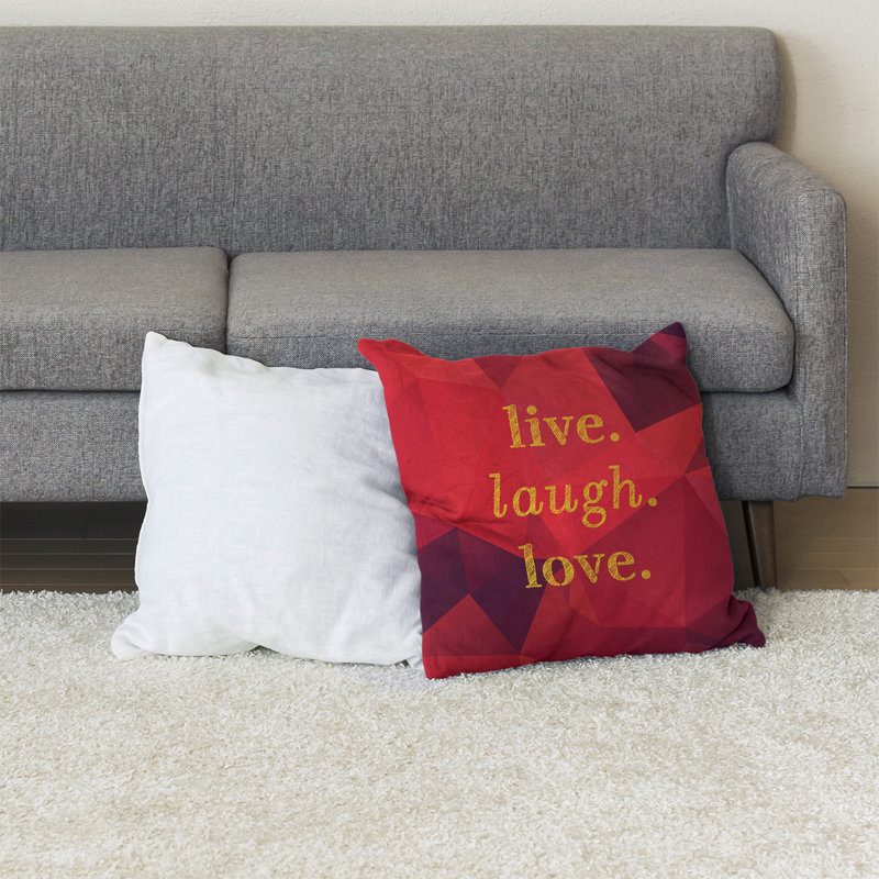 Coussin de sol, 36 po x 36 po, Rouge / brun / or