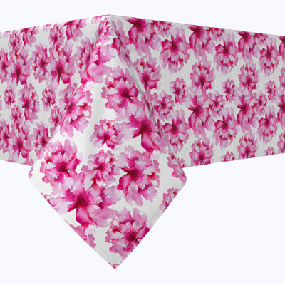Rectangular Tablecloth, 100% Cotton, Floral 235