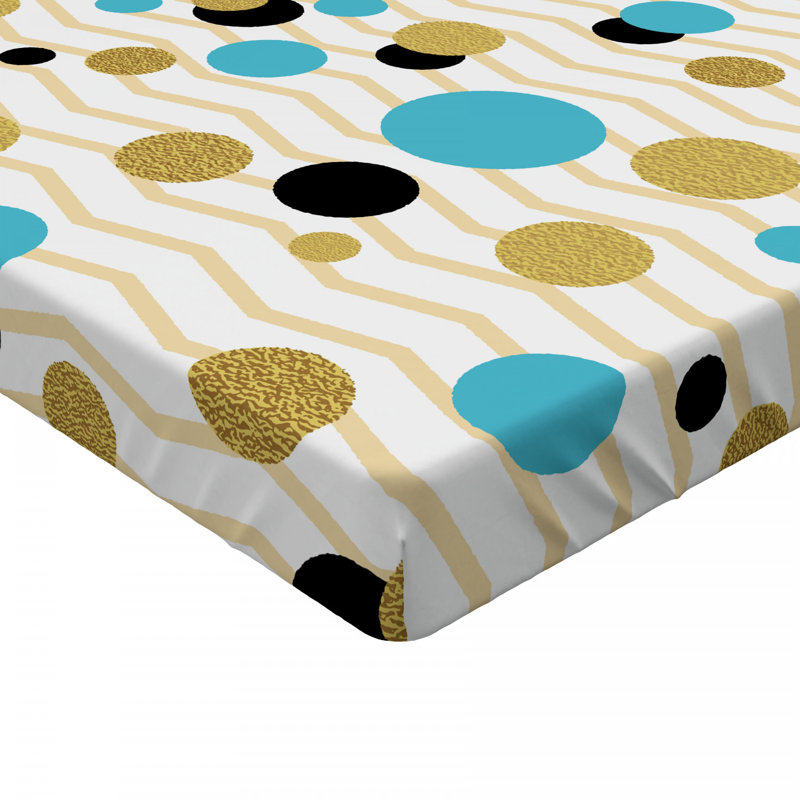 Microfiber Polka Dots Fitted Sheet, Twin Fitted Sheet